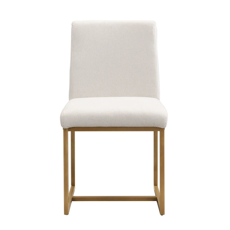 Ensemble de salle à manger rectangulaire moderne Carter avec table en faux marbre et six chaises rembourrées