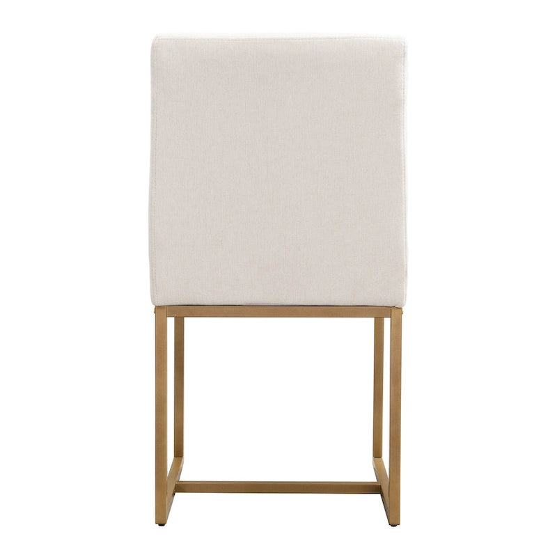 Ensemble de salle à manger rectangulaire moderne Carter avec table en faux marbre et six chaises rembourrées