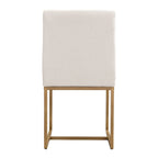 Ensemble de salle à manger rectangulaire moderne Carter avec table en faux marbre et six chaises rembourrées