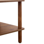 Table basse de 39 pouces avec pieds en hévéa à 2 niveaux
