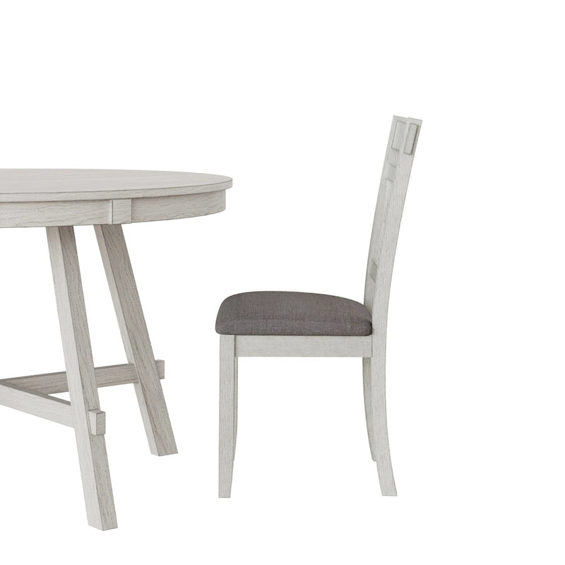 Chaises de salle à manger en bois massif avec assise en tissu de linEnsemble de 2/4/6 chaises de cuisine