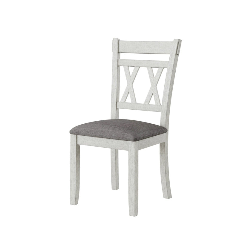 Chaises de salle à manger en bois massif avec assise en tissu de linEnsemble de 2/4/6 chaises de cuisine