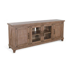 Meuble TV Anva, Étagères, Portes, Acajou clair, 188 cm