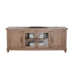 Meuble TV Anva, Étagères, Portes, Acajou clair, 188 cm