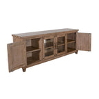 Meuble TV Anva, Étagères, Portes, Acajou clair, 188 cm