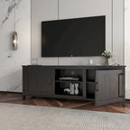 Meuble TV industriel avec 2 armoires de rangement et 4 étagères pour salons, chambres et salles de jeux