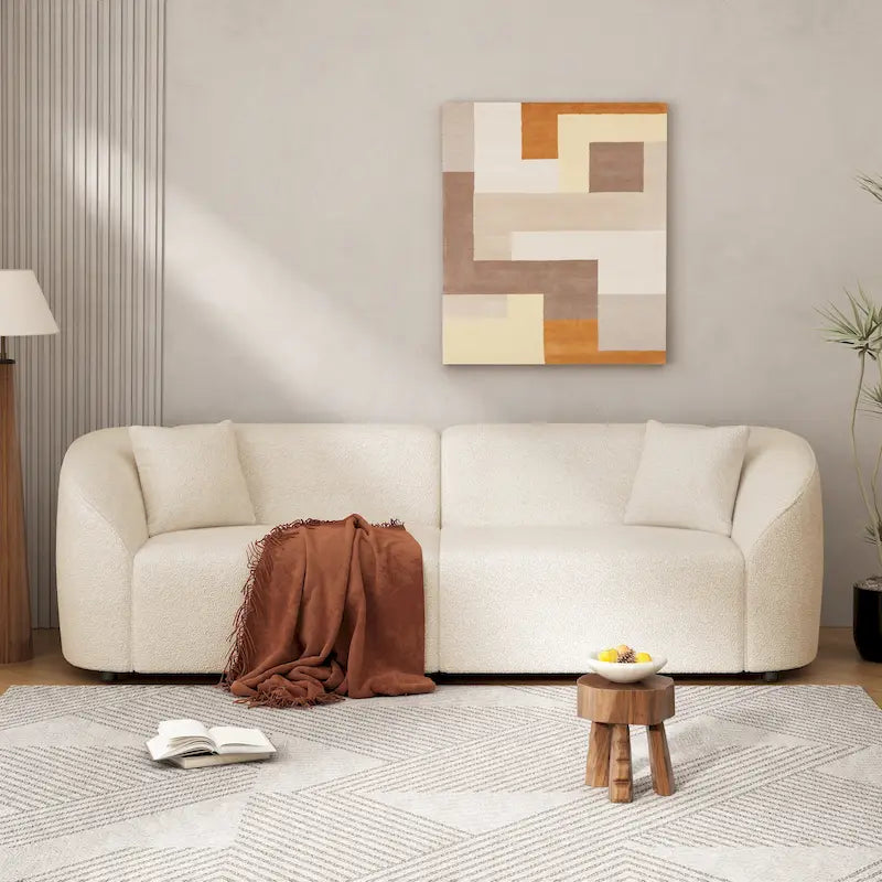 Canapé 3 places incurvé Boucle 87,5 au design sculptural et ergonomique