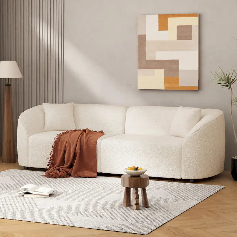 Canapé 3 places incurvé Boucle 87,5 au design sculptural et ergonomique