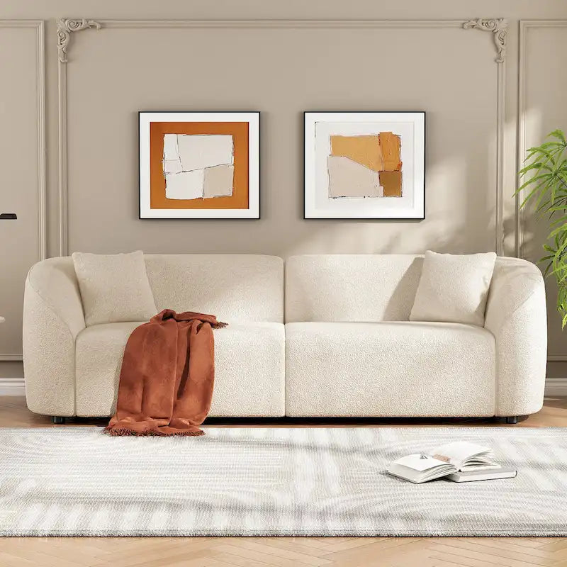 Canapé 3 places incurvé Boucle 87,5 au design sculptural et ergonomique