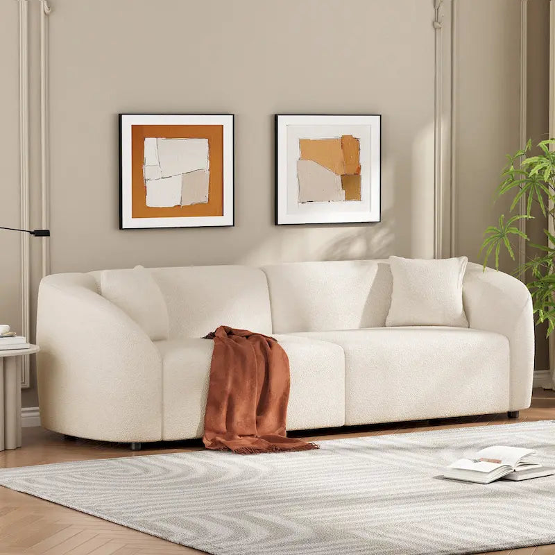 Canapé 3 places incurvé Boucle 87,5 au design sculptural et ergonomique