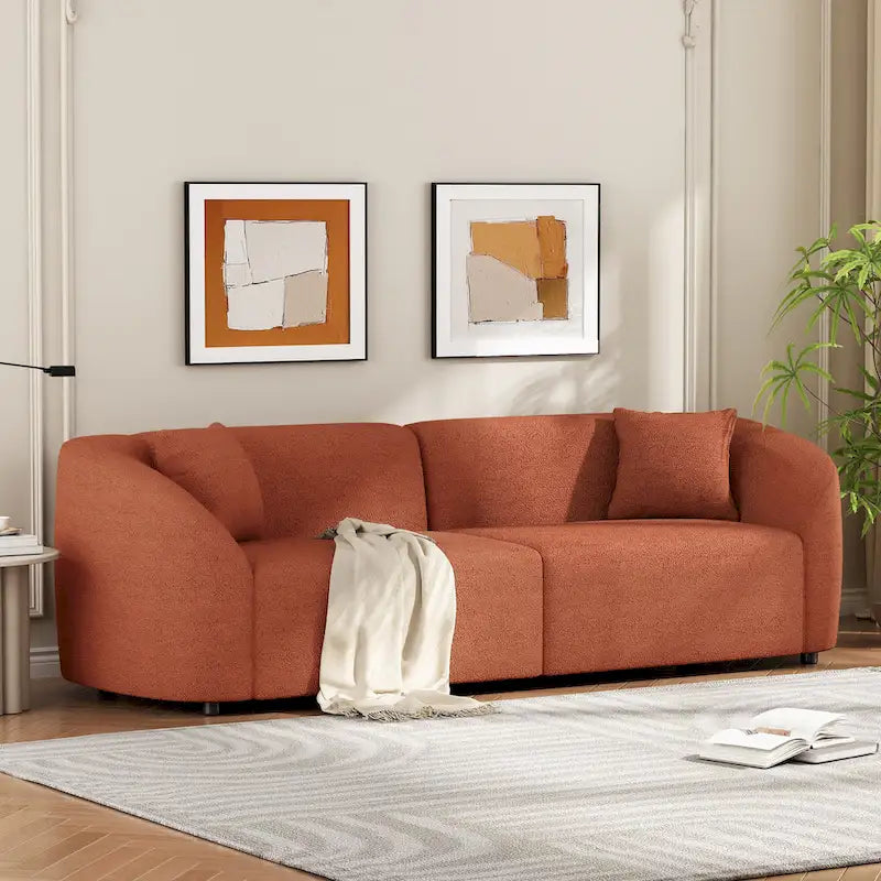 Canapé 3 places incurvé Boucle 87,5 au design sculptural et ergonomique