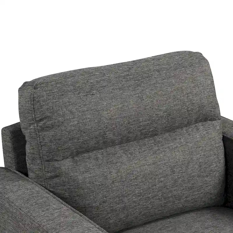 Fauteuil Wystan contemporain à accoudoirs droits avec pieds fuselés en bois massif, fauteuil simple rembourré en tissu par