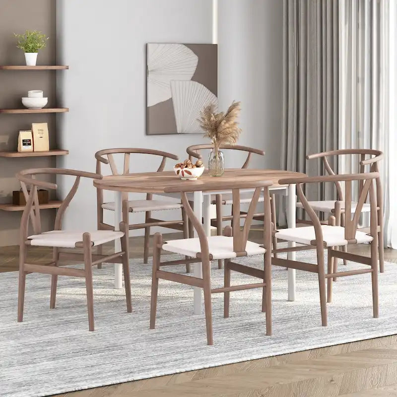 Chaises de salle à manger Gessford en frêne (lot de 6) par
