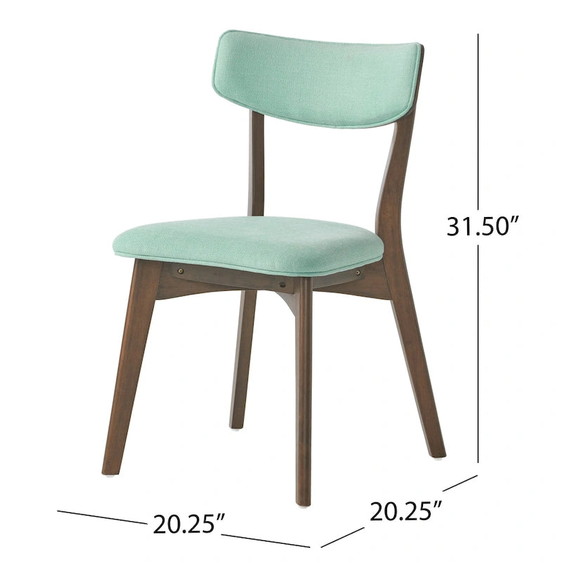 Ensemble de salle à manger rectangulaire 5 pièces en bois Alma Mid-Century par