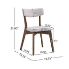 Ensemble de salle à manger rectangulaire 5 pièces en bois Alma Mid-Century par