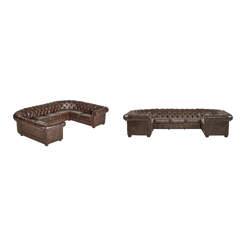 Canapé d'angle Chesterfield 9 places en U Gdansk