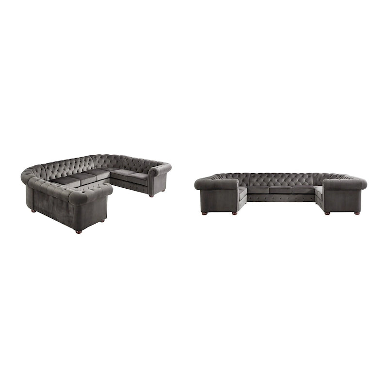 Canapé d'angle Chesterfield 9 places en U Gdansk