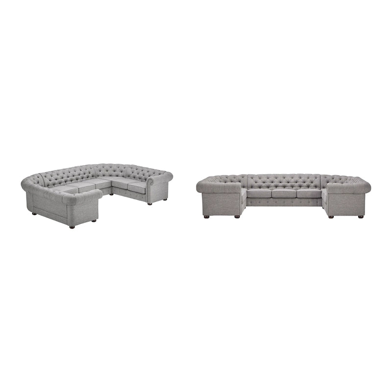Canapé d'angle Chesterfield 9 places en U Gdansk
