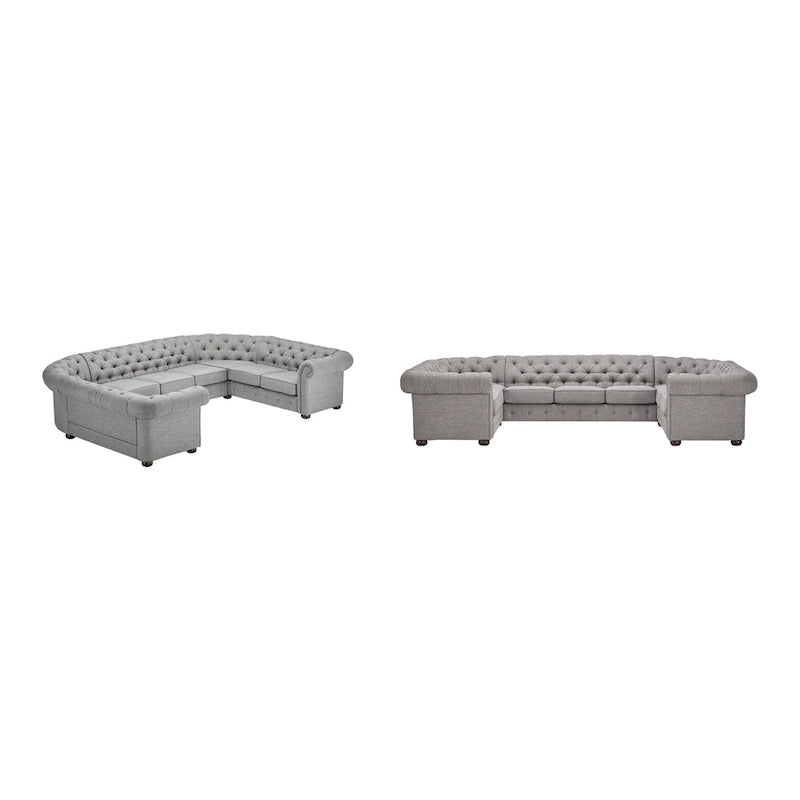 Canapé d'angle Chesterfield 9 places en U Gdansk