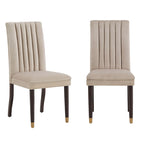 Chaises de salle à manger Noricum en velours à dossier capitonné (lot de 2)