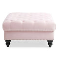 Grand pouf ottoman touffeté Nola Velvet