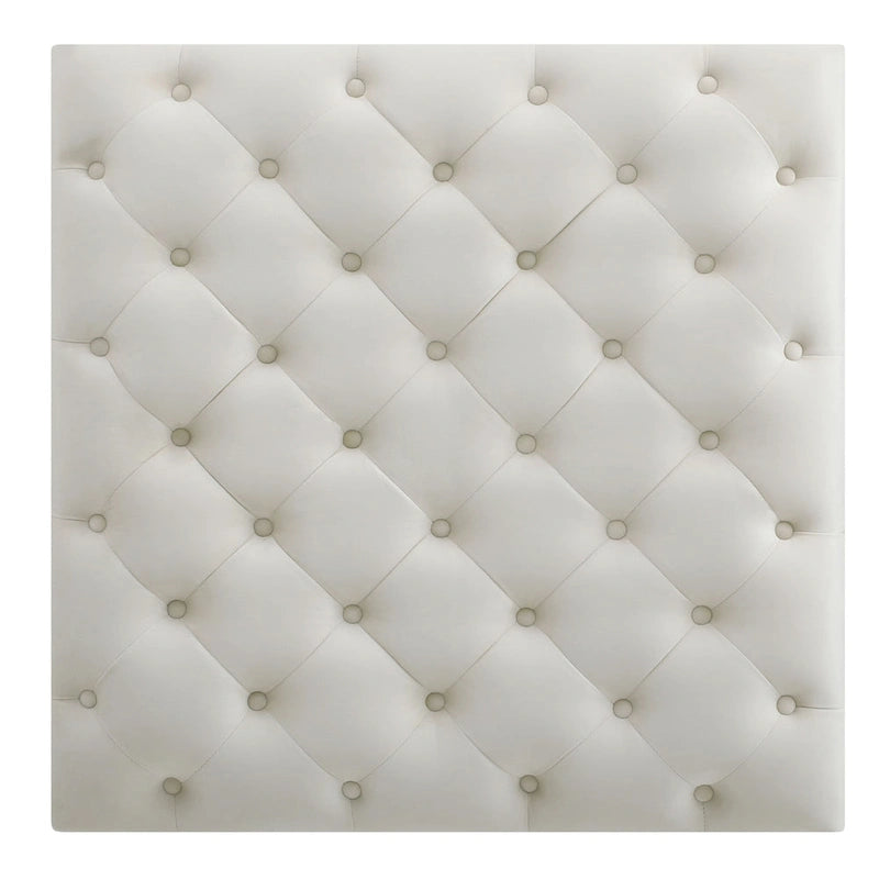 Grand pouf ottoman touffeté Nola Velvet