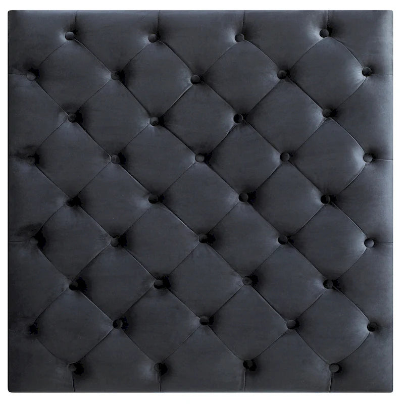 Grand pouf ottoman touffeté Nola Velvet