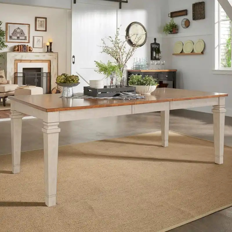 Table à manger extensible en bois massif Elena par