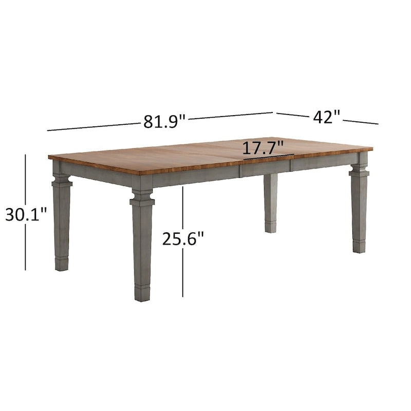 Table à manger extensible en bois massif Elena par