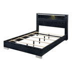 Lit à panneaux de rangement contemporain en bois massif 2 pièces et ensemble commode haute