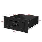 Drawer Dresser, Bedroom Storge Cabinet W/ Retro Shell-shaped Handle