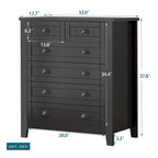 Commode, Armoire de chambre à coucher avec poignées rétro en forme de coquille