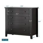 Commode, Armoire de chambre à coucher avec poignées rétro en forme de coquille