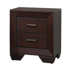 Ensemble de chambre à coucher 5 pièces Oatfield Dark Cocoa avec 2 tables de chevet