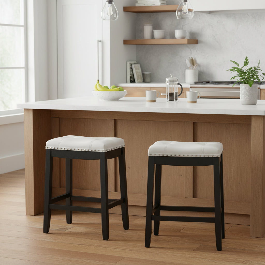 Tabourets de bar rembourrés de 74 cm (Lot de 2)