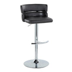 Tabouret de bar réglable Lena avec repose-pieds arrondi en T (Lot de 2)