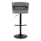 Tabouret de bar réglable Lena avec repose-pieds arrondi en T (Lot de 2)