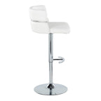 Tabouret de bar réglable Lena avec repose-pieds arrondi en T (Lot de 2)