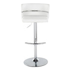 Tabouret de bar réglable Lena avec repose-pieds arrondi en T (Lot de 2)