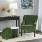 Fauteuil d'appoint Lyric Velvet à accoudoirs incurvés