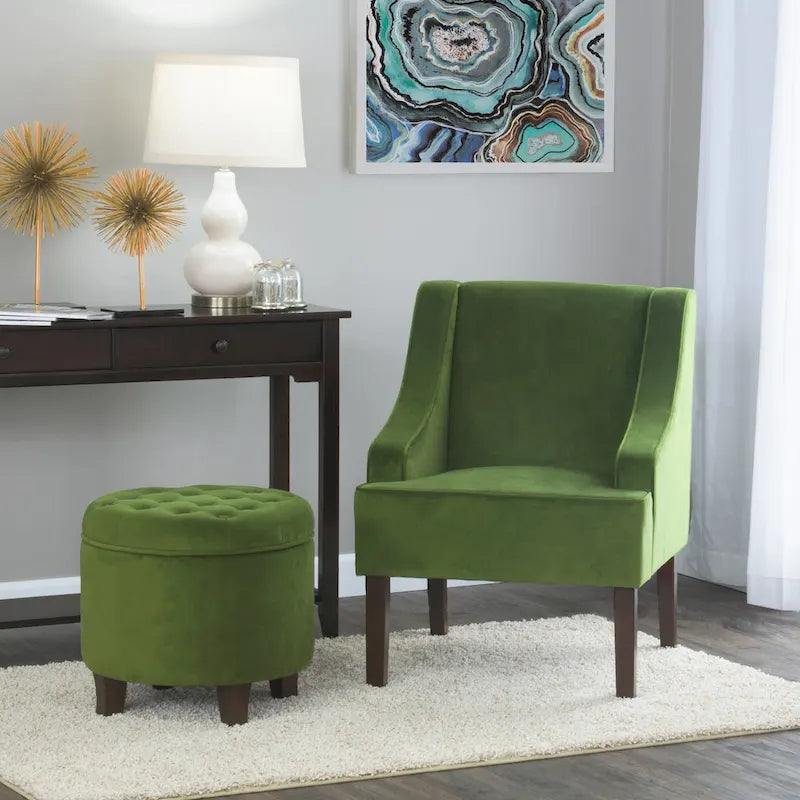 Fauteuil d'appoint Lyric Velvet à accoudoirs incurvés