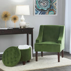 Fauteuil d'appoint Lyric Velvet à accoudoirs incurvés