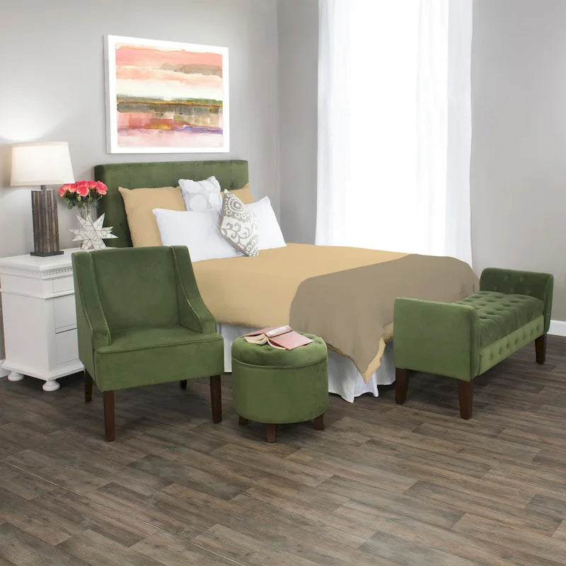 Fauteuil d'appoint Lyric Velvet à accoudoirs incurvés