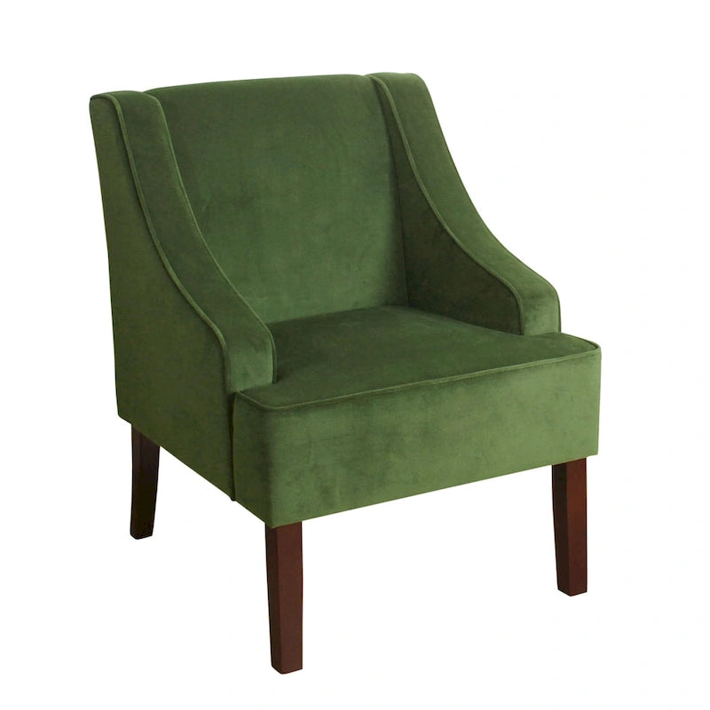 Fauteuil d'appoint Lyric Velvet à accoudoirs incurvés
