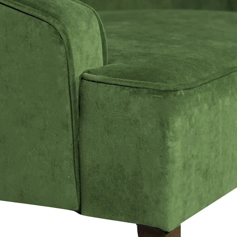 Fauteuil d'appoint Lyric Velvet à accoudoirs incurvés