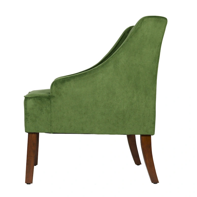 Fauteuil d'appoint Lyric Velvet à accoudoirs incurvés