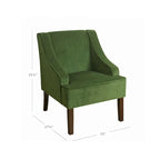 Fauteuil d'appoint Lyric Velvet à accoudoirs incurvés