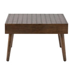 Table basse carrée rustique en bois massif pour salon - 24W x 24L x 15.3H