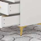 Timechee 23.6 Tall 3 - Drawer Nightstand In White/Black
