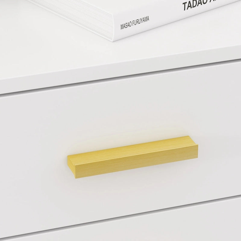 Table de chevet à 3 tiroirs de 59,9 cm de haut en blanc/noir